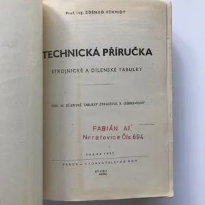 Technická příručka (Strojnické a dílenské tabulky), Zdenko Schmidt