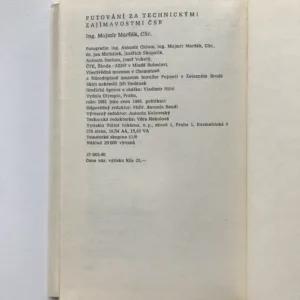 Putování za technickými zajímavostmi ČSR, Mojmír Maršák
