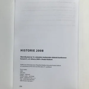 Historie 2008 (Sborník prací ze 14. celostátní studentské vědecké konference