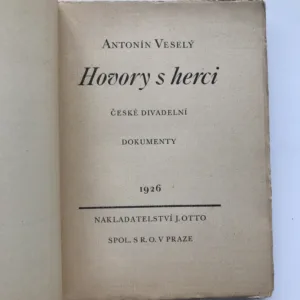 Hovory s herci, Antonín Veselý