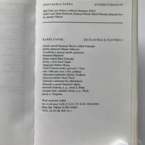 Od člověka k člověku 1, Karel Čapek