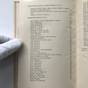 Zaira / Verše / Výběr z prací dějepisných / Korespondence, Voltaire