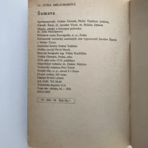 Šumava, Jitka Melicharová