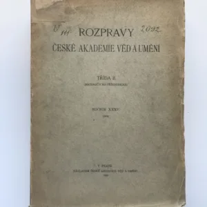 Rozpravy České akademie věd a umění (Třída II – mathematicko-přírodnická), ročník XXXV