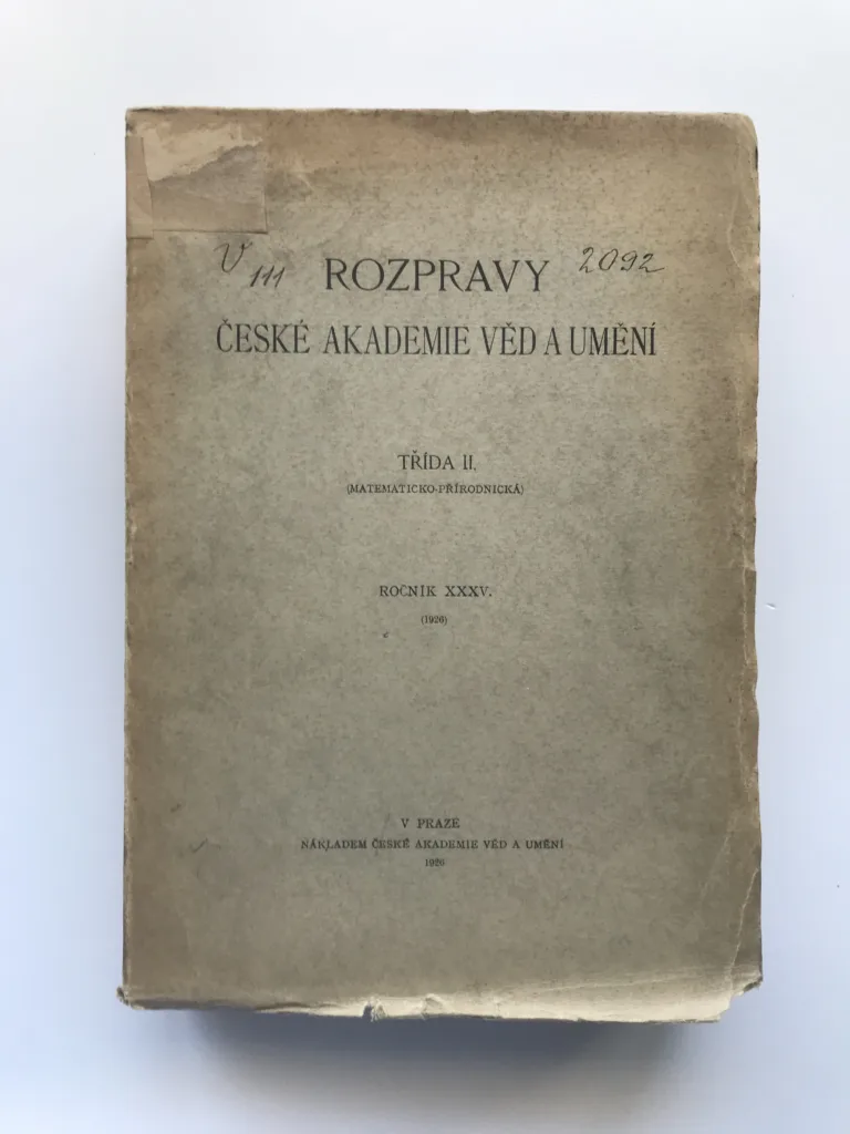 Rozpravy České akademie věd a umění (Třída II – mathematicko-přírodnická), ročník XXXV