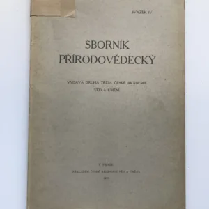 Sborník přírodovědecký, svazek IV (neúplný - viz obsah)
