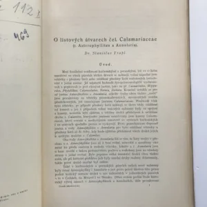Sborník přírodovědecký, svazek IV (neúplný - viz obsah)