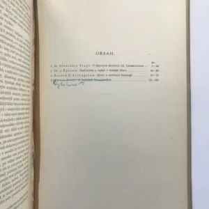 Sborník přírodovědecký, svazek IV (neúplný - viz obsah)