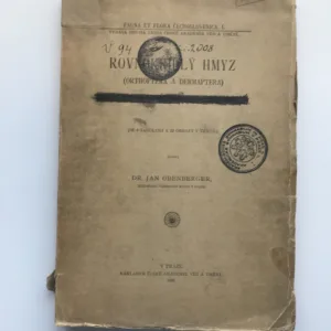 Rovnokřídlý hmyz Republiky československé, Jan Obenberger