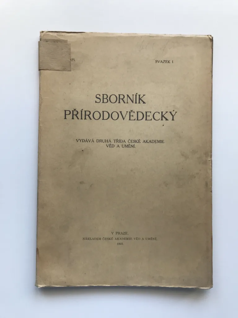 Sborník přírodovědecký, svazek I
