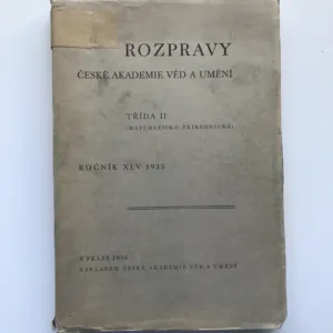 Rozpravy České akademie věd a umění (Třída II – matematicko-přírodnická), ročník XLV (neúplné - viz obsah)