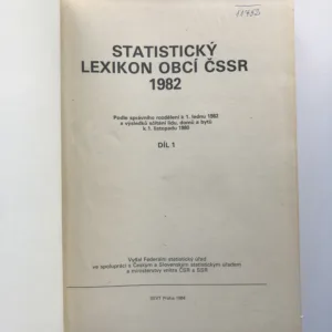 Statistický lexikon obcí ČSSR 1982 – díly 1 a 2