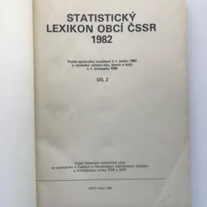 Statistický lexikon obcí ČSSR 1982 – díly 1 a 2