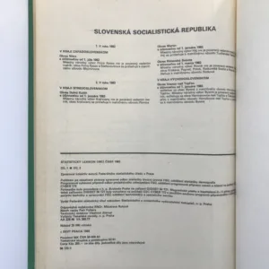 Statistický lexikon obcí ČSSR 1982 – díly 1 a 2