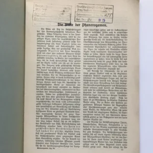 Anatomie und Entwicklungs-Geschichte der Phanerogamen – Die Blüte der Phanerogamen, Fr. Sigmund