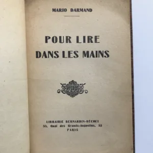 Pour lire dans les mains, Mario Darmand
