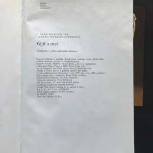 Vějíř a meč (Kapitoly z dějin japonské kultury), Libuše Boháčková, Vlasta Winkelhöferová