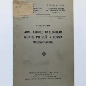 Annotationes ad florulam montis Pietroš in Rossia Subcarpatica, Karel Domin