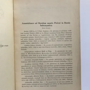 Annotationes ad florulam montis Pietroš in Rossia Subcarpatica, Karel Domin