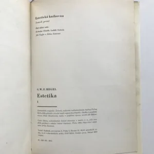 Estetika 1+2, Georg Wilhelm Friedrich Hegel