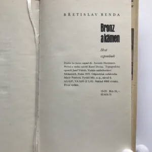 Bronz a kámen (Hrst vzpomínek), Břetislav Benda