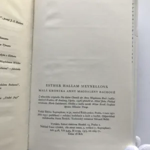 Malá kronika Anny Magdaleny Bachové, Esther Hallam Meynellová