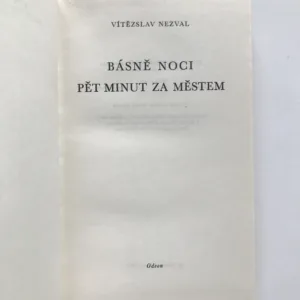 Básně noci / Pět minut za městem, Vítězslav Nezval