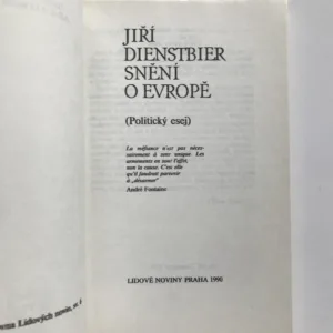 Snění o Evropě, Jiří Dienstbier