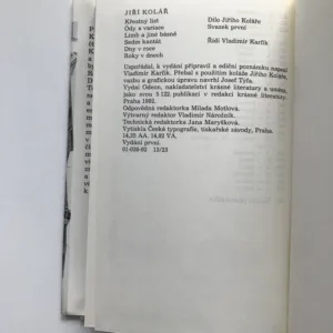 Křestný list / Ódy a variace / Limb a jiné básně / Sedm kantát / Dny v roce / Roky v dnech, Jiří Kolář
