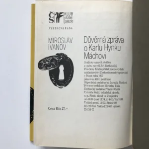 Důvěrná zpráva o Karlu Hynku Máchovi, Miroslav Ivanov