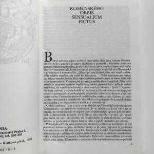 Orbis Sensualium Pictus, Jan Amos Komenský