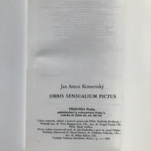 Orbis Sensualium Pictus, Jan Amos Komenský
