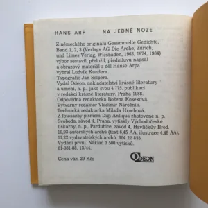 Na jedné noze, Hans Arp