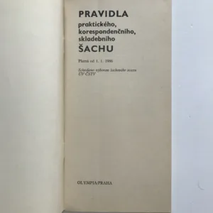 Pravidla šachu platná od 1. 1. 1986