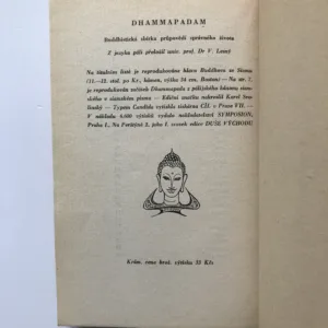 Dhammapadam (Buddhistická sbírka průpovědí správného života), Vincenc Lesný