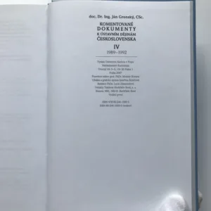 Komentované dokumenty k ústavním dějinám Československa IV (1989-1992), Ján Gronský