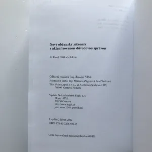 Nový občanský zákoník s aktualizovanou důvodovou zprávou a rejstříkem, Karel Eliáš