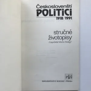 Českoslovenští politici 1918-1991 (Stručné životopisy), Martin Hodný
