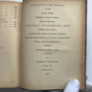 Povídky zednářské lože (Debits and Credits), Rudyard Kipling