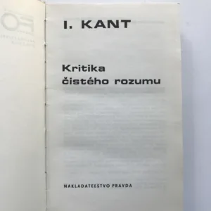 Kritika čistého rozumu, Immanuel Kant