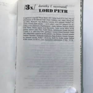 Třikrát lord Petr, Dorothy L. Sayersová