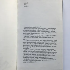 Vladimír Vysockij – Zaklínač hadů, Jana Moravcová