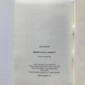 Dějiny Čech a Moravy 1+2, Julius Janovský