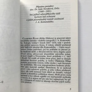 Křiky Eliášovy (Clamores Eliae), Jan Amos Komenský