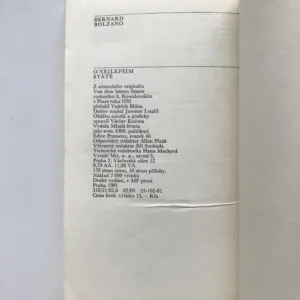 O nejlepším státě, Bernard Bolzano