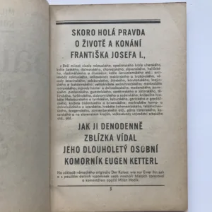 Paměti komorníka císaře Františka Josefa I., Milan Hodík