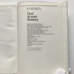 Úvod do teorie literatury, Josef Hrabák, Vladimír Štěpánek