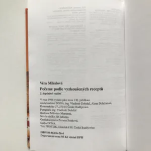 Pečeme podle vyzkoušených receptů, Věra Mikulová