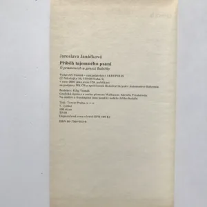 Příběh tajemného psaní (O pramenech a genezi Babičky), Jaroslava Janáčková