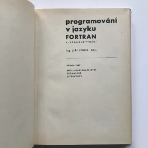 Programování v jazyku Fortran, Jiří Vogel